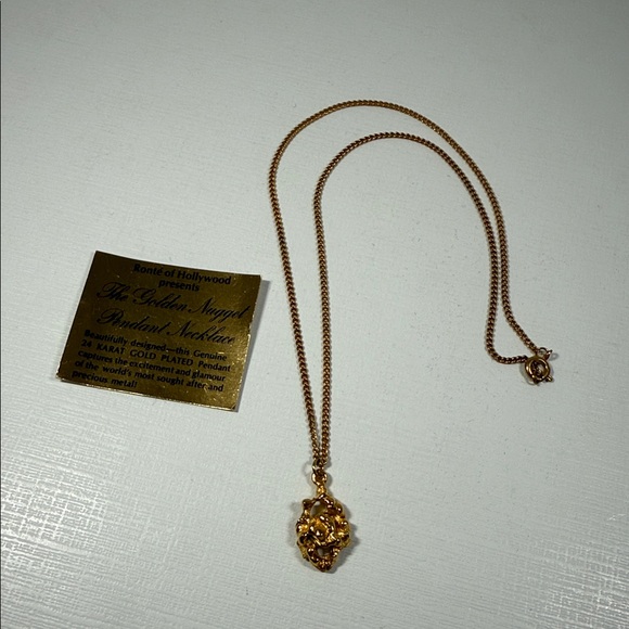 Ronte of Hollywood golden nugget pendant necklace - Picture 4 of 4